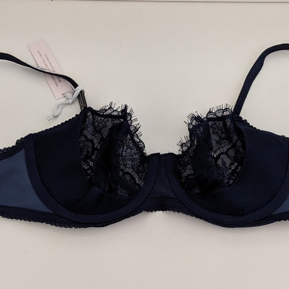 NWT! Victoria's Secret Dream Angels Push Up Without Padding Bra Navy Blue 34D - Picture 9 of 16